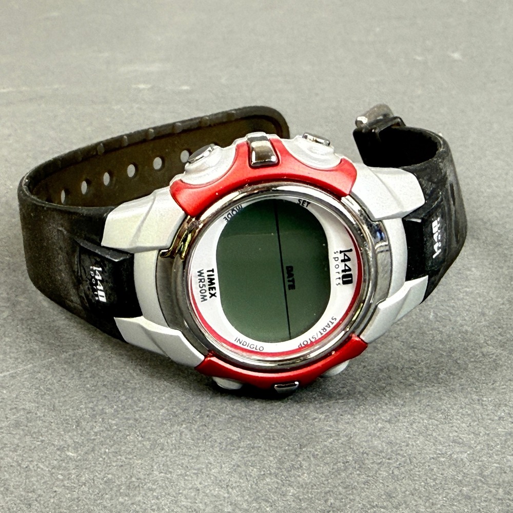 Timex 1440 Sports T5G841 Digital Watch WR50M Indiglo Needs Battery